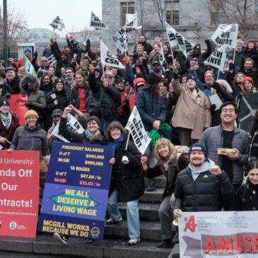 1600 auxiliaires d’enseignement de McGill en grève