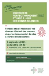 Séance d’information concernant les programmes de perfectionnement