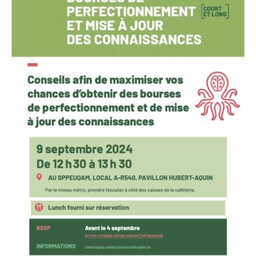 Séance d’information concernant les programmes de perfectionnement