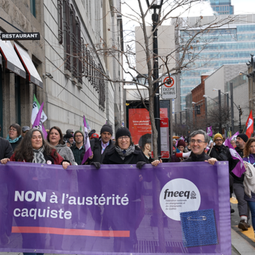 Mobilisation des syndicats de l’enseignement contre l’austérité caquiste