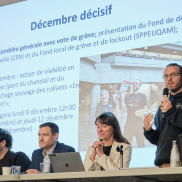 La CSN, la FNEEQ et le CCMM appuient les membres du SPPEUQAM